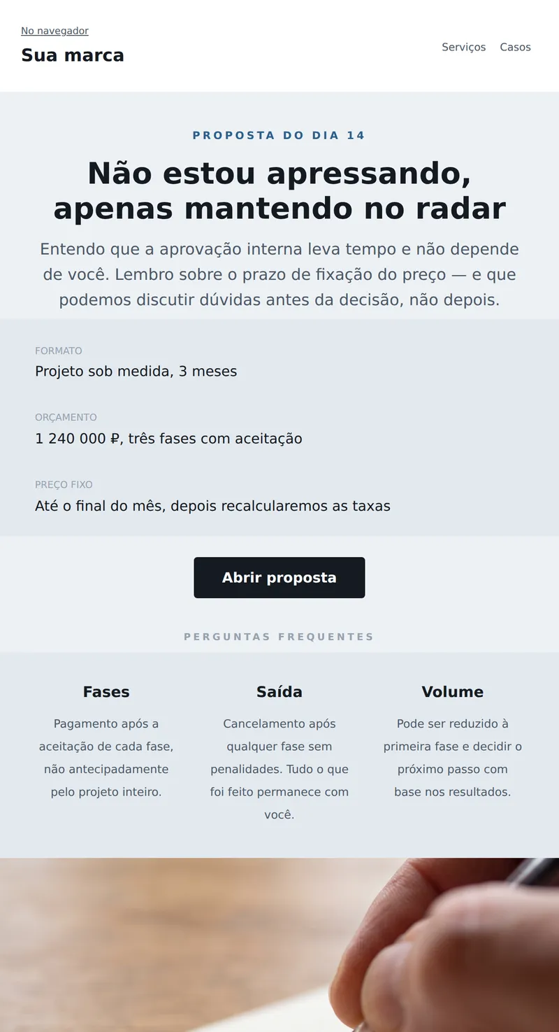 Negociação pendente (B2B)