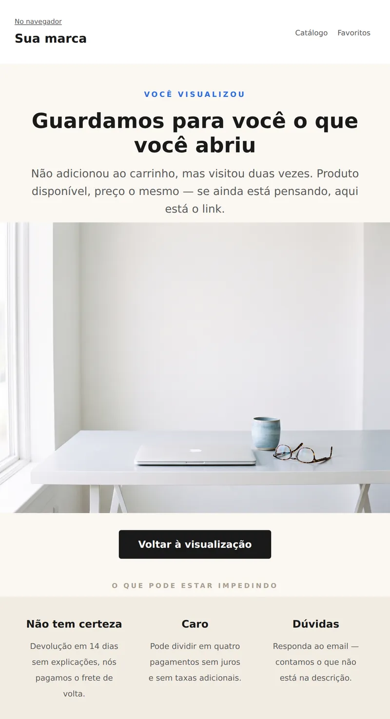 Você estava vendo algo: volte (universal)