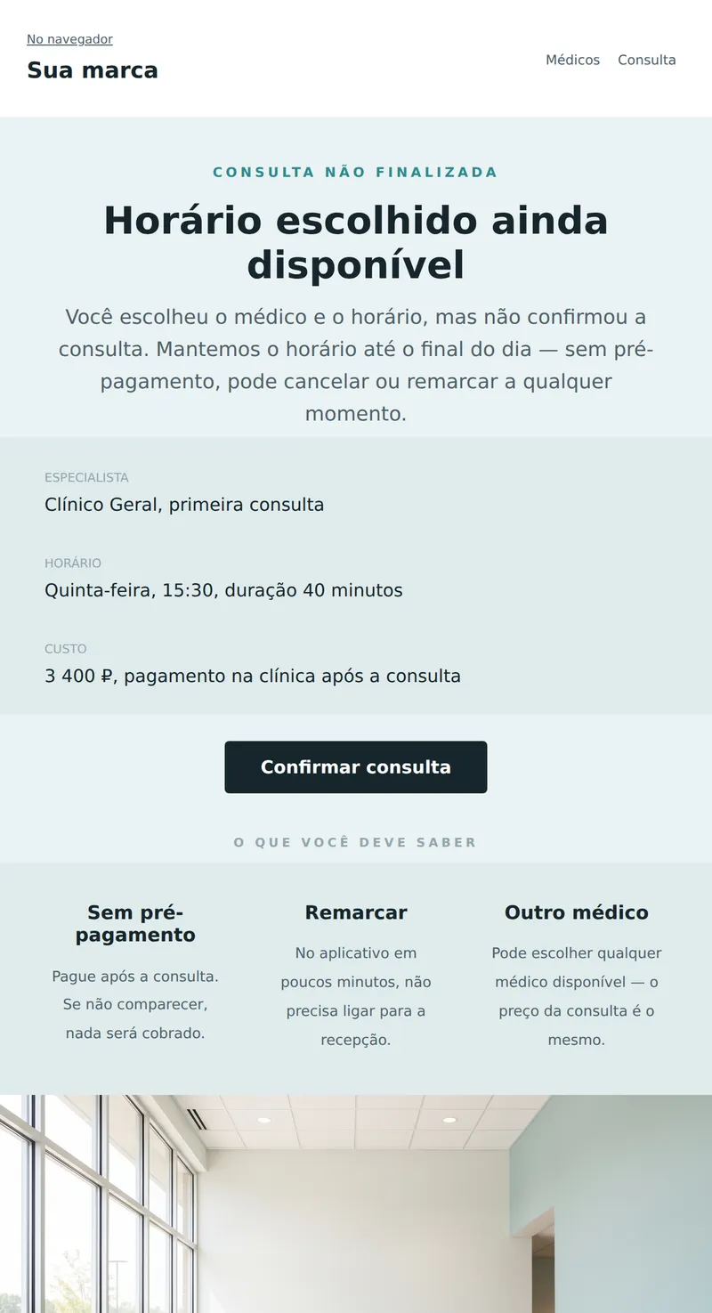 Consulta médica incompleta (clínicas)