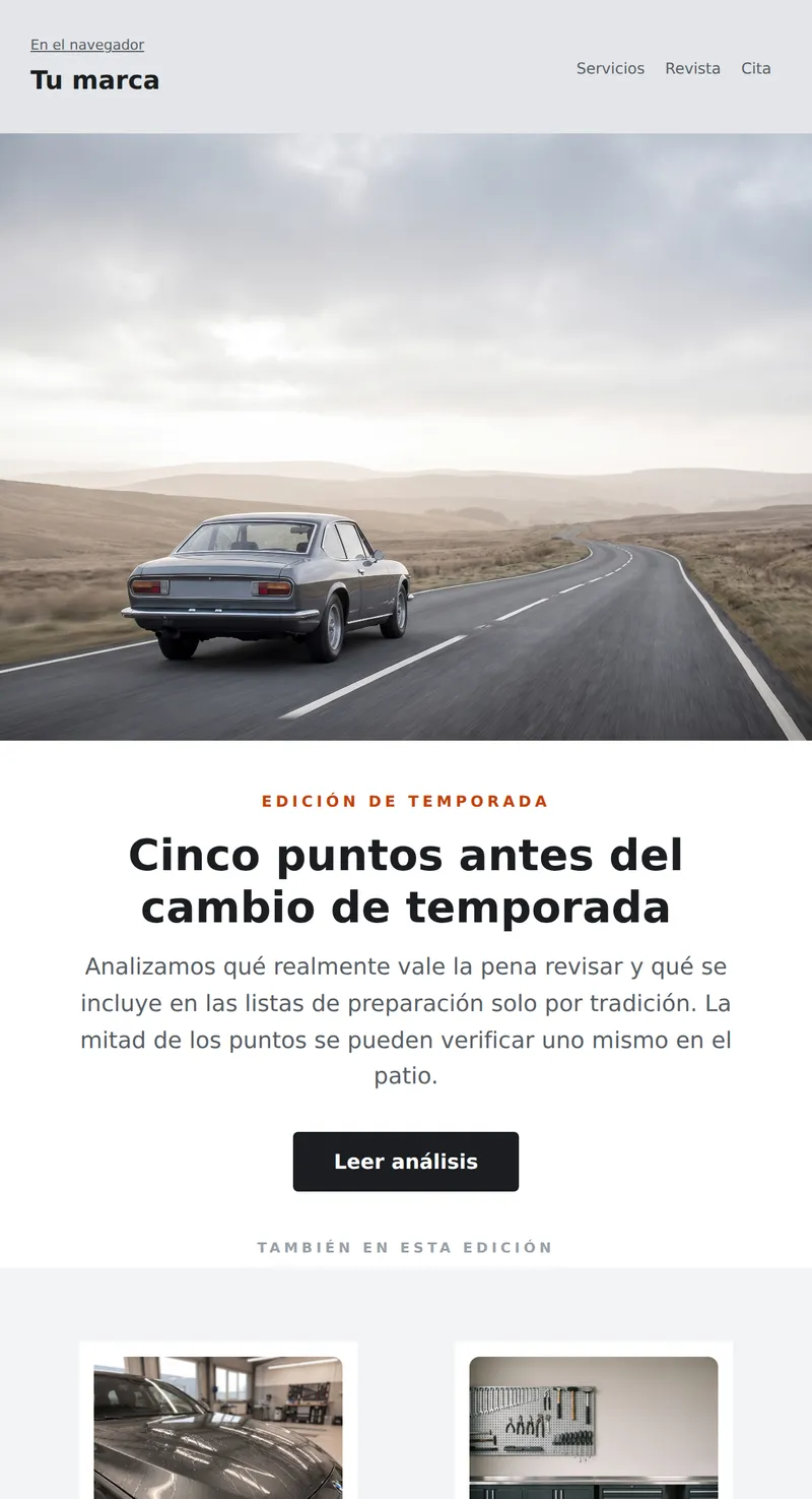 Resumen: preparación de temporada (auto)