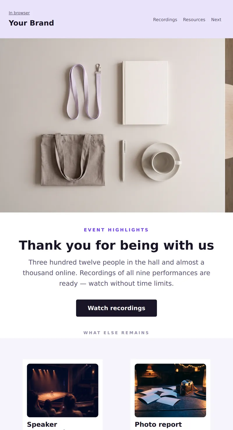 Thank you for joining us: event highlights and resources