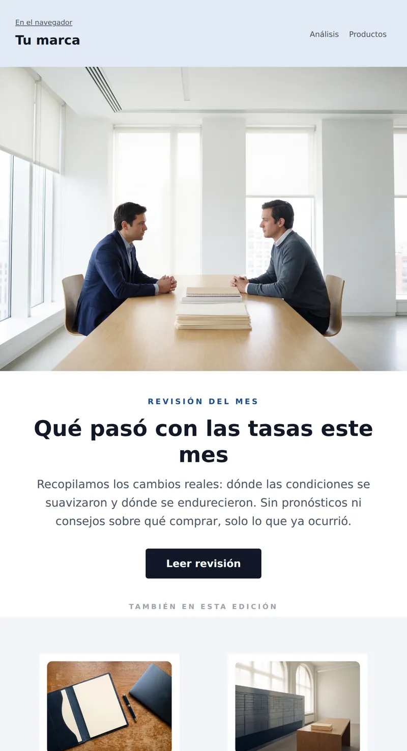 Resumen: revisión del mercado y tasas (finanzas)