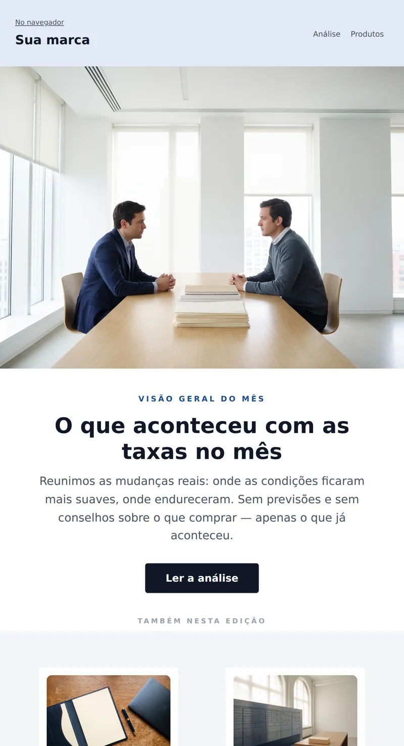 Digest: visão geral do mercado e taxas (finanças)