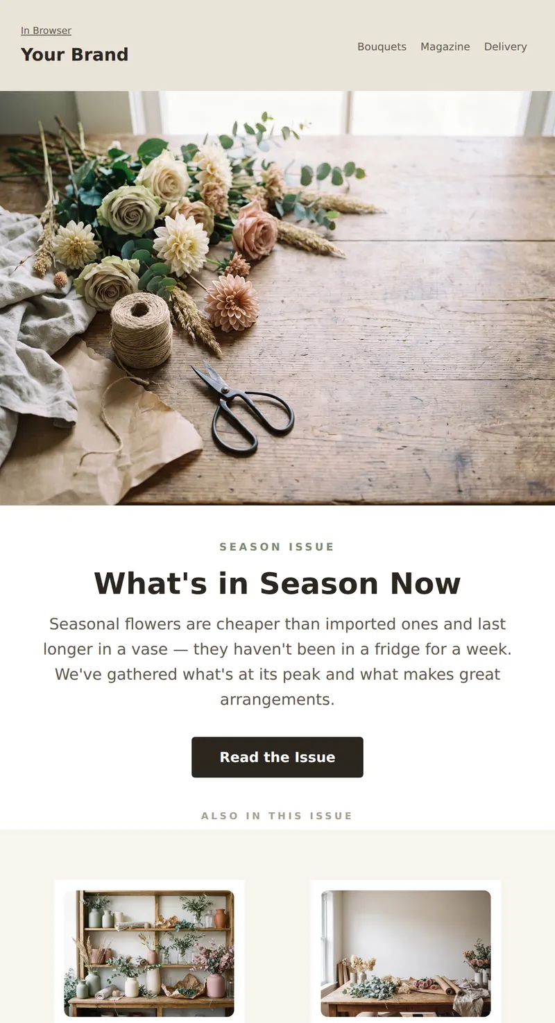 Digest: Seasonal Arrangements (Gifts and Flowers)