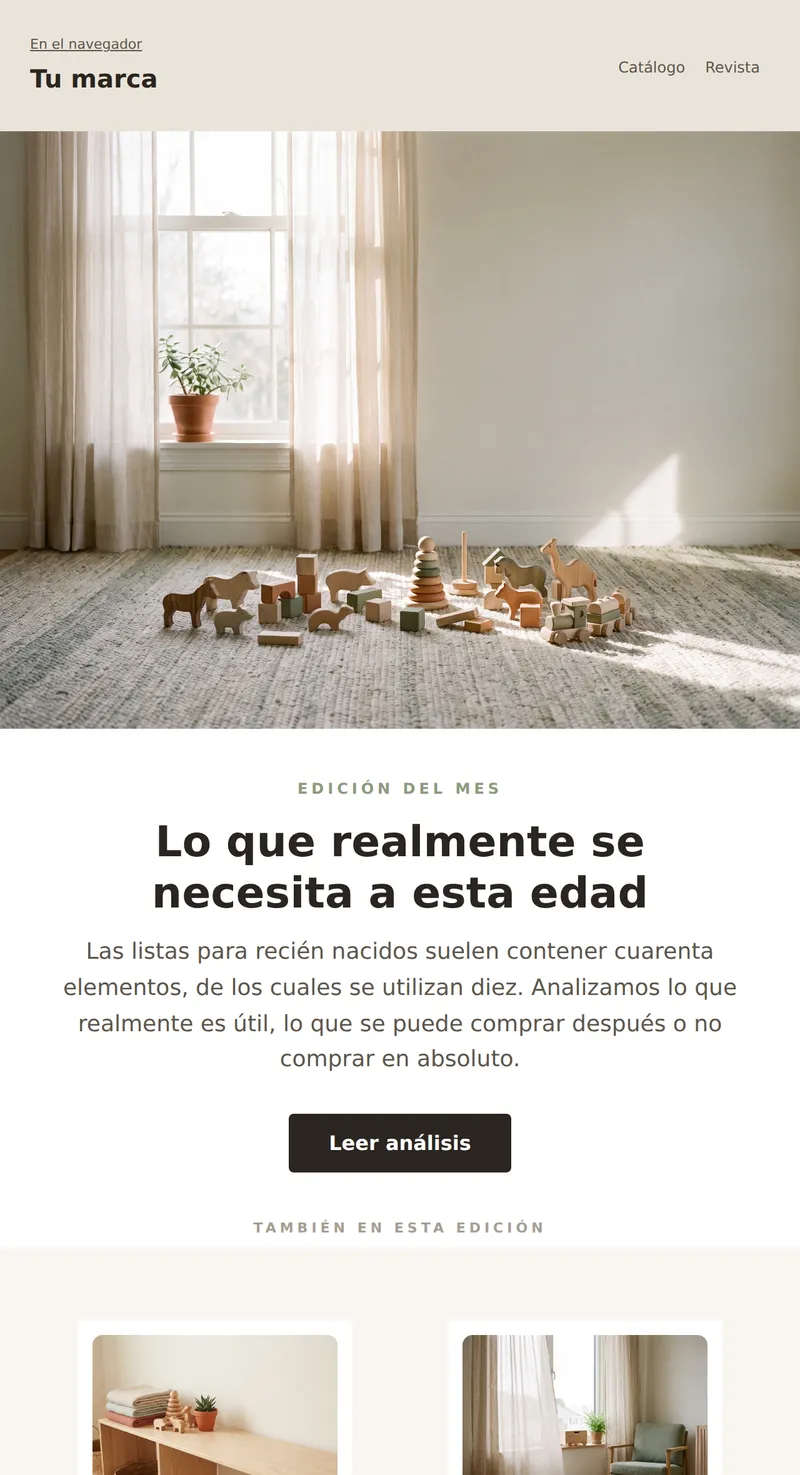 Resumen: selección por edad (productos para niños)