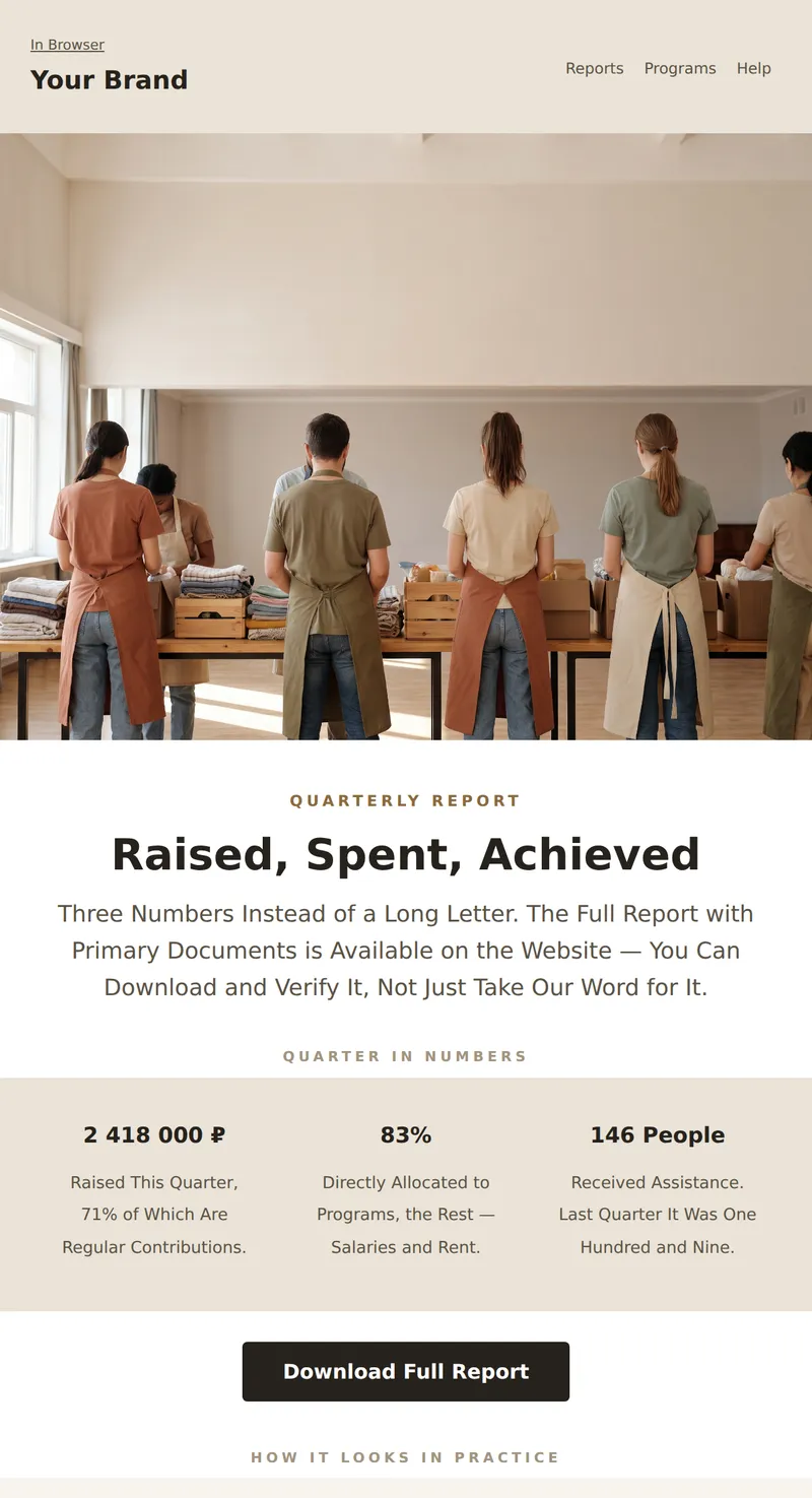 Digest: Quarterly Report (Non-Profit)