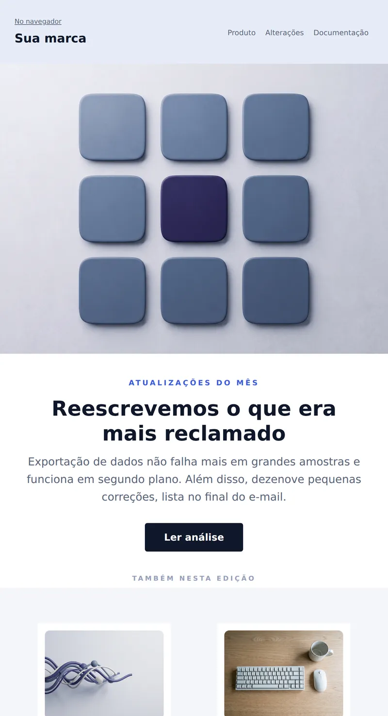 Digest: atualizações do produto (SaaS)