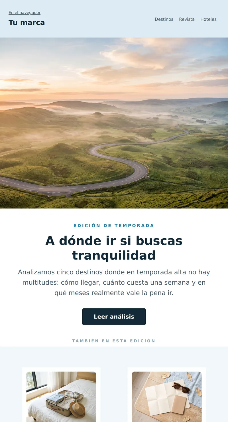 Resumen: a dónde viajar esta temporada (turismo)