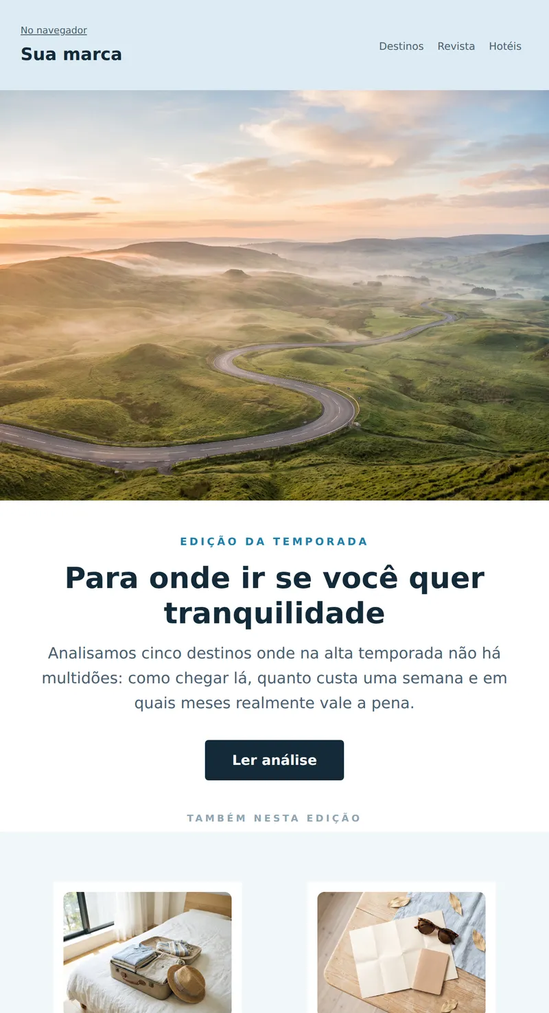 Resumo: para onde viajar nesta temporada (turismo)