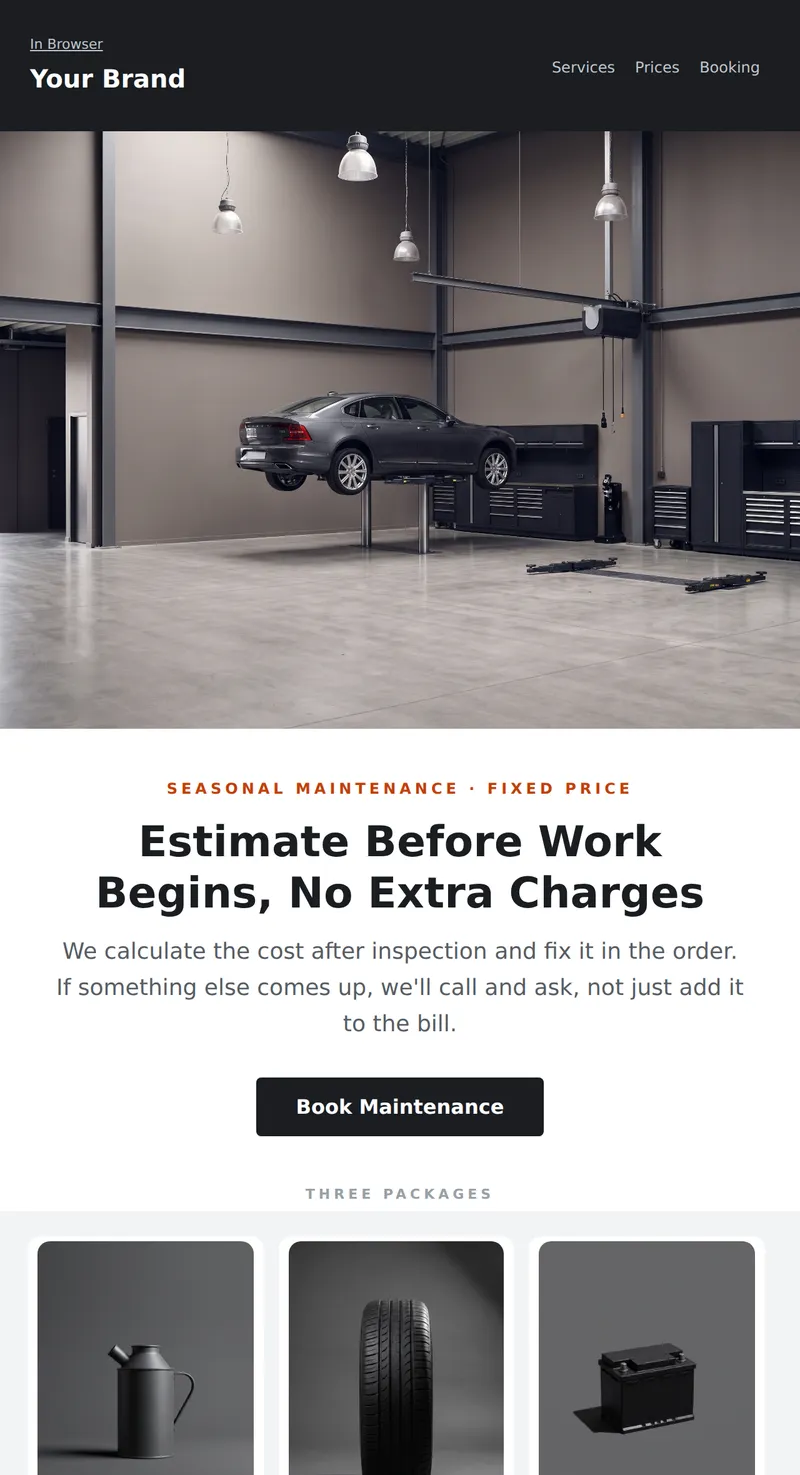 Promo: Seasonal Maintenance (Car)