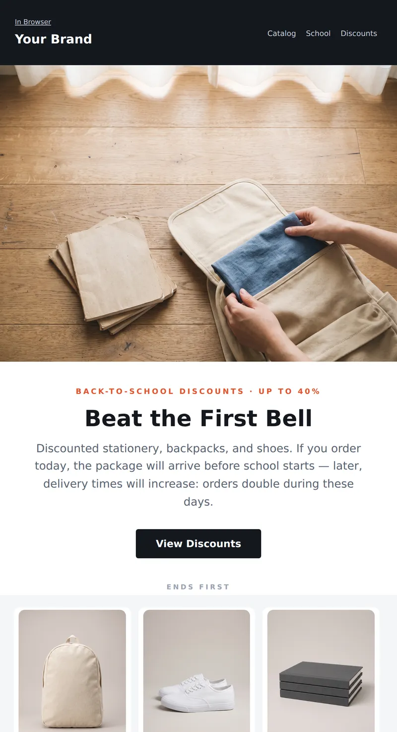 Back to School: Stationery Sale (Online Store)