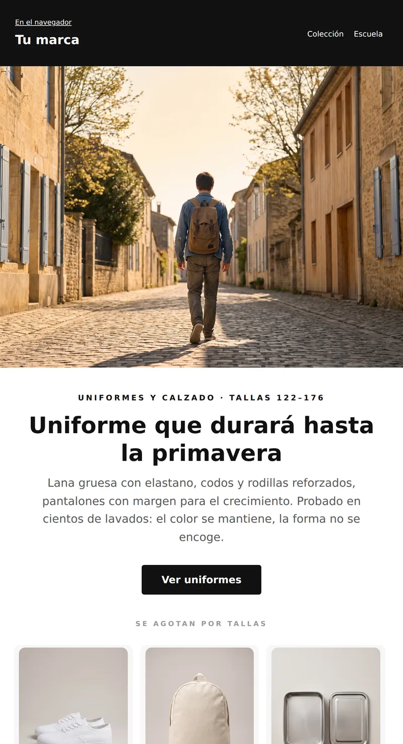 De vuelta a clases: uniformes y calzado (moda)