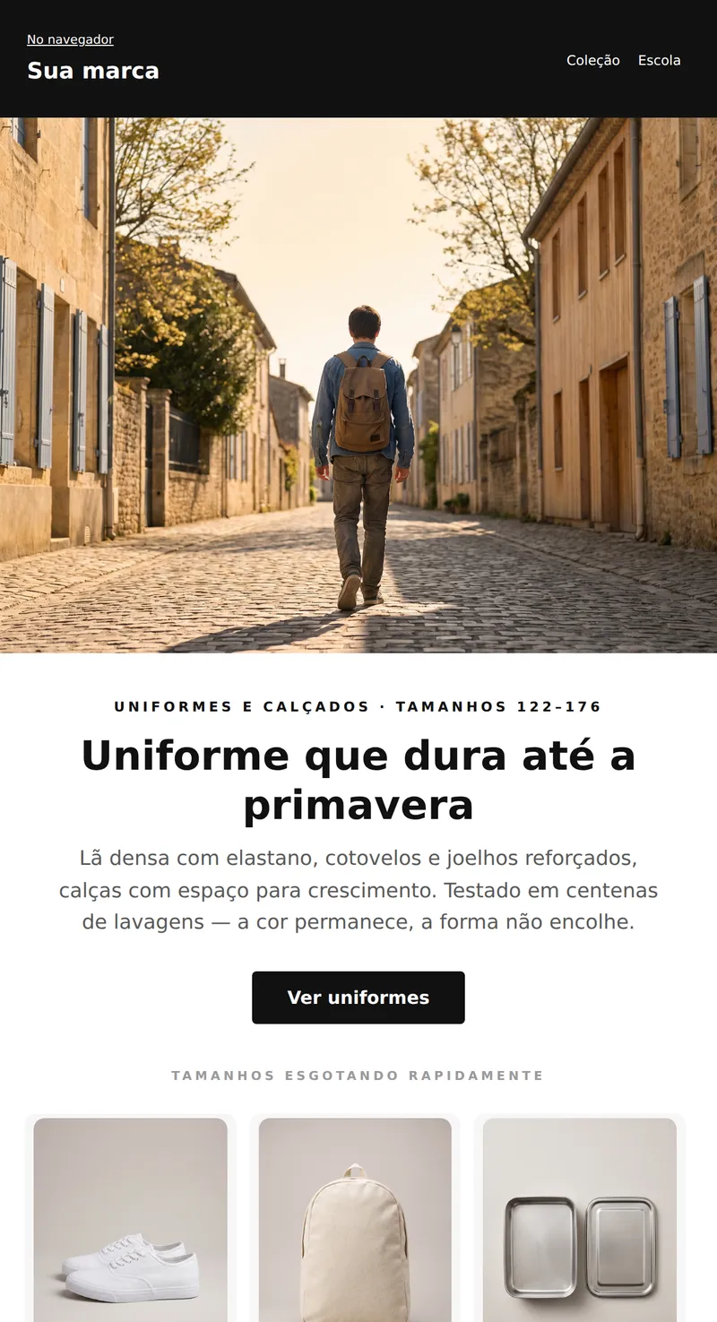 De volta às aulas: uniformes e calçados (moda)