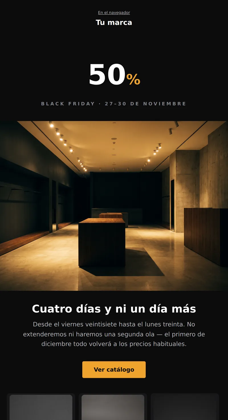 Black Friday: correo oscuro (retail)