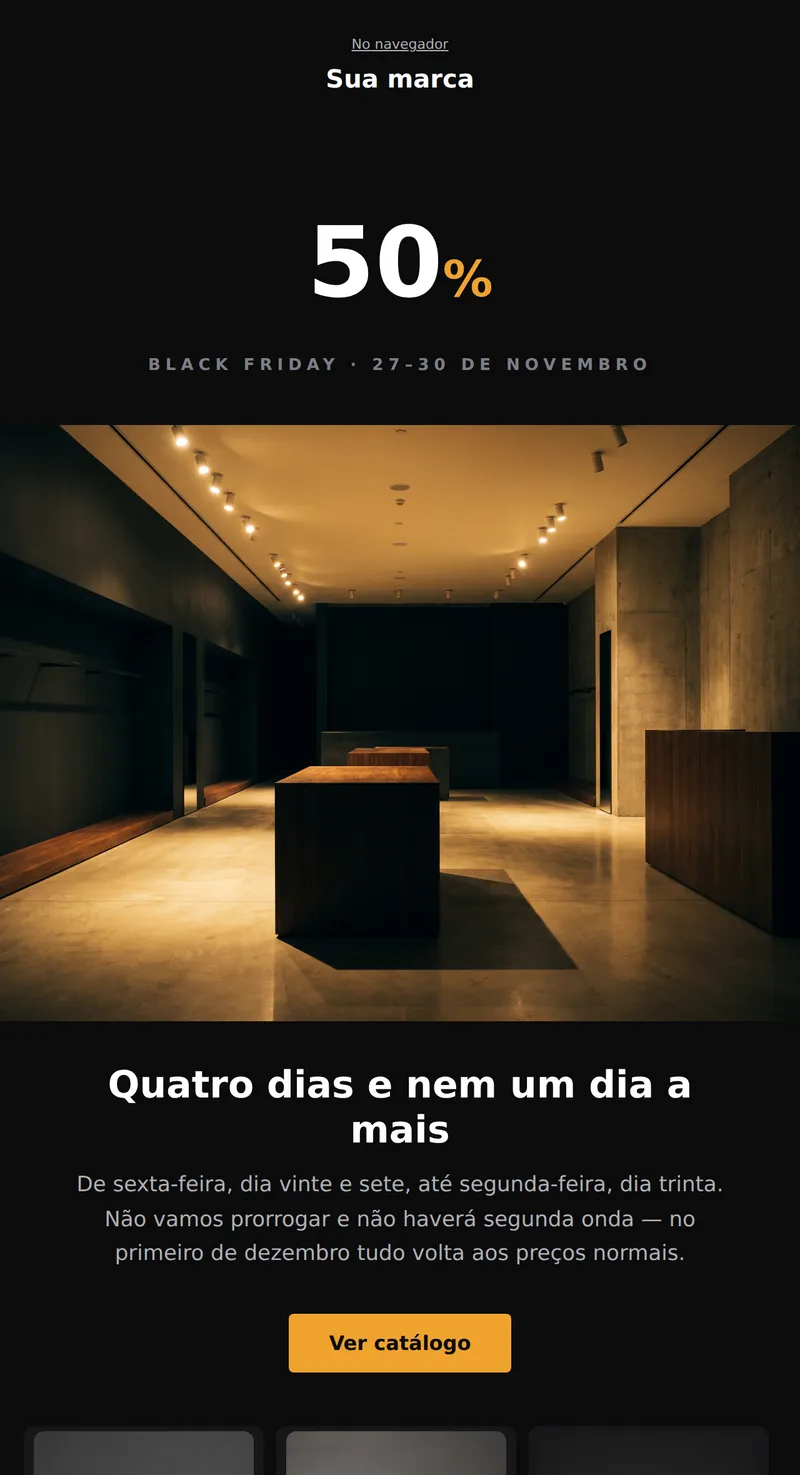Black Friday: e-mail escuro (varejo)