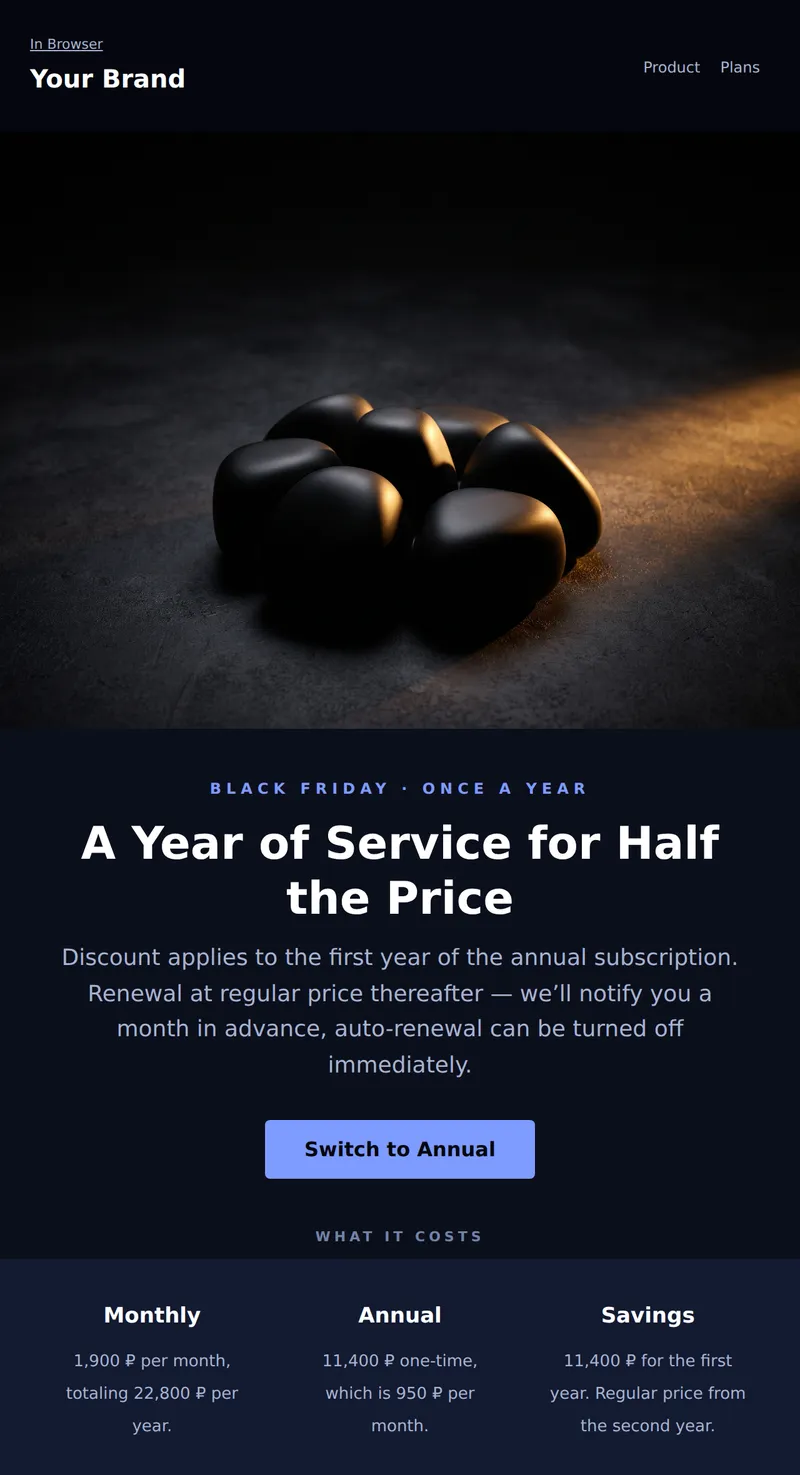Black Friday: Annual Subscription (SaaS)
