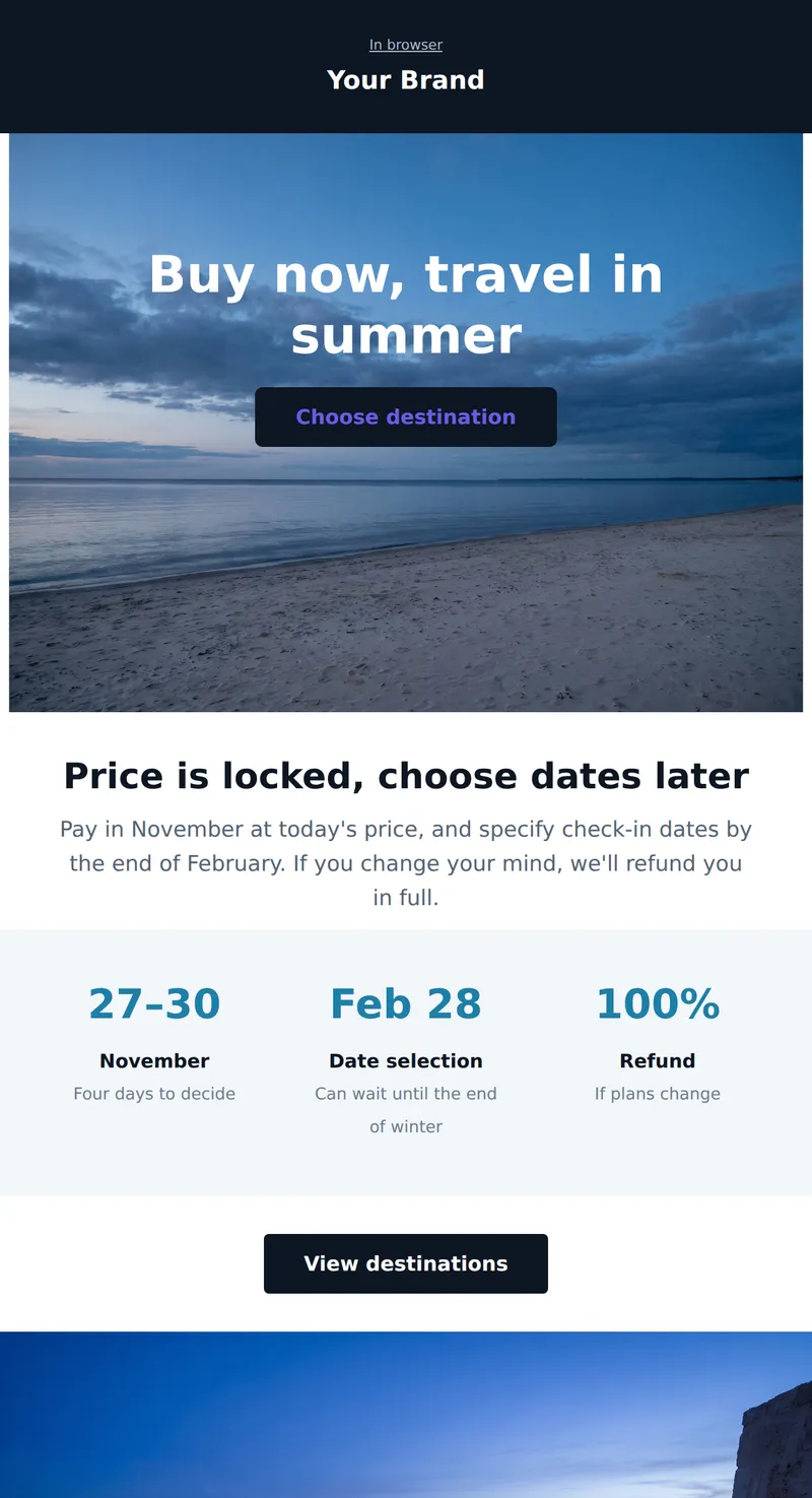 Black Friday: text over background (tourism)