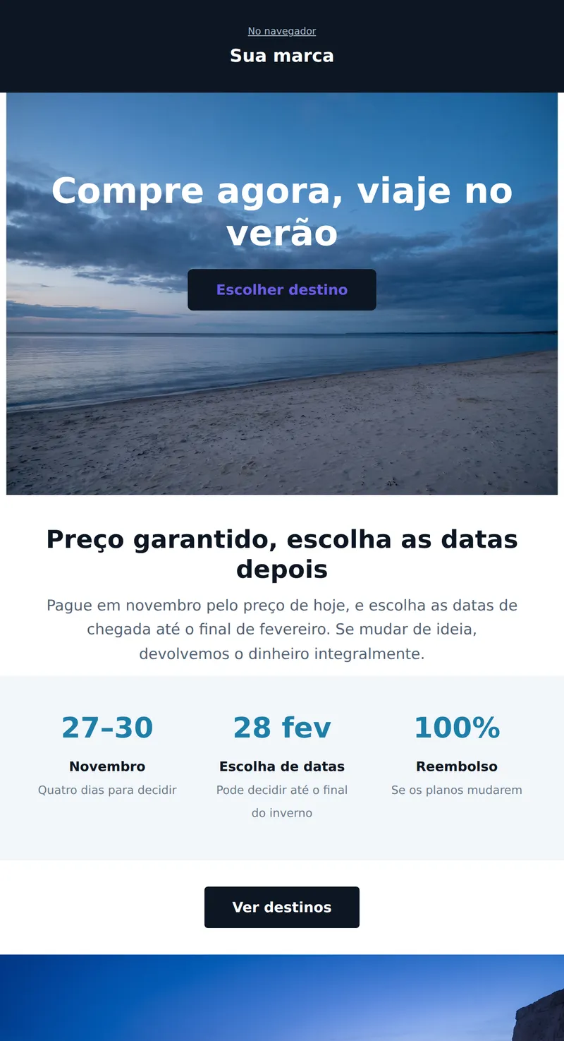 Black Friday: texto sobre fundo (turismo)