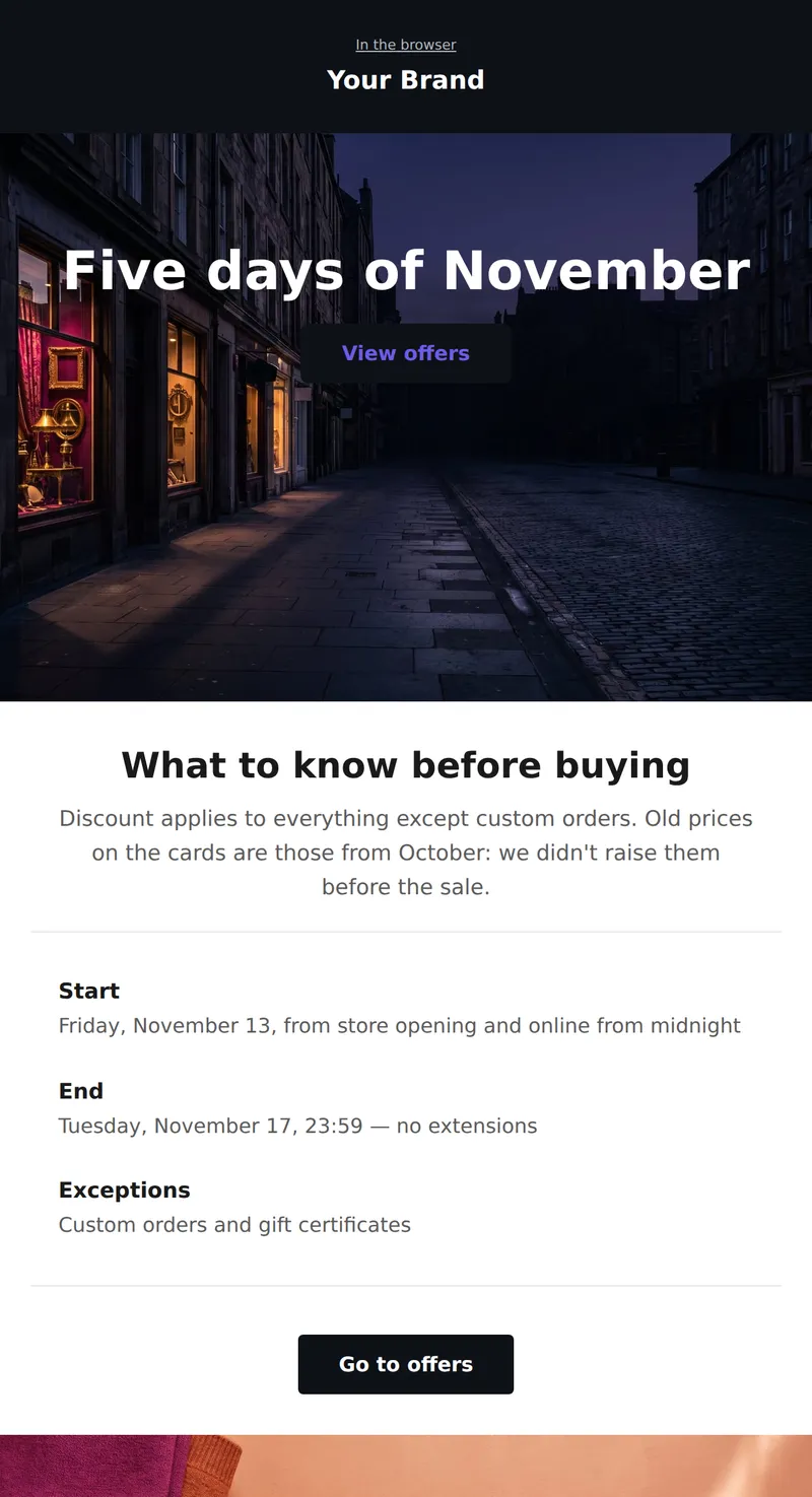 Buen Fin: text over background (universal)