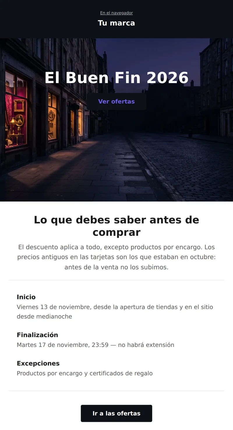 Buen Fin: texto sobre fondo (universal)
