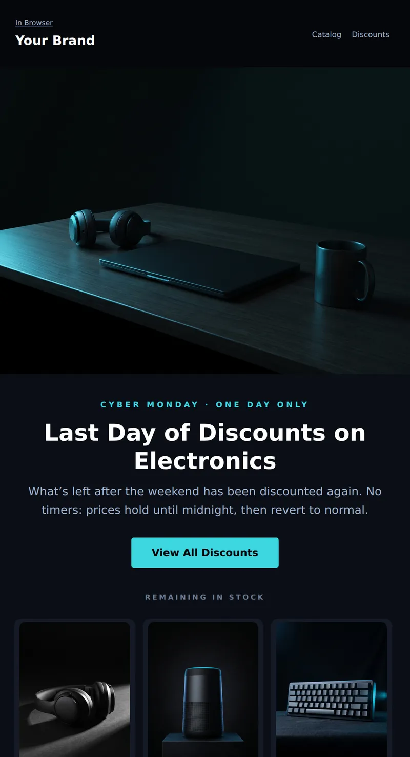 Cyber Monday: Discounted Electronics (Online Store)