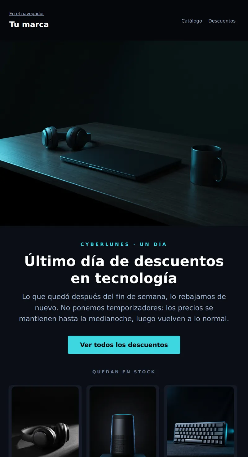Cyberlunes: tecnología con descuento (tienda en línea)