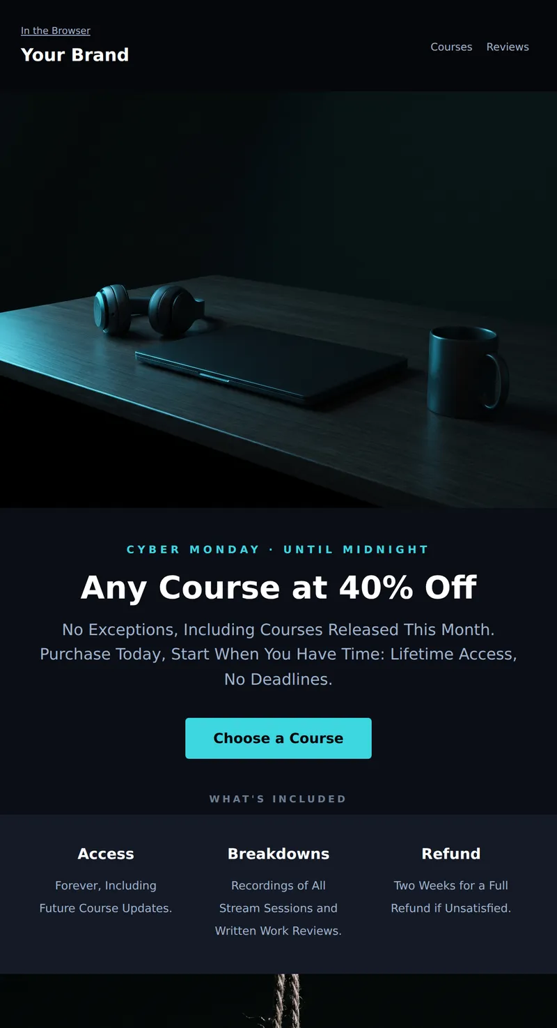 Cyber Monday: Access to Courses