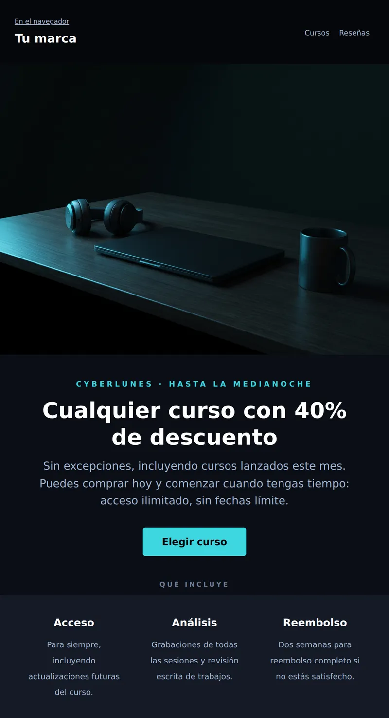 Cyberlunes: acceso a cursos (cursos)