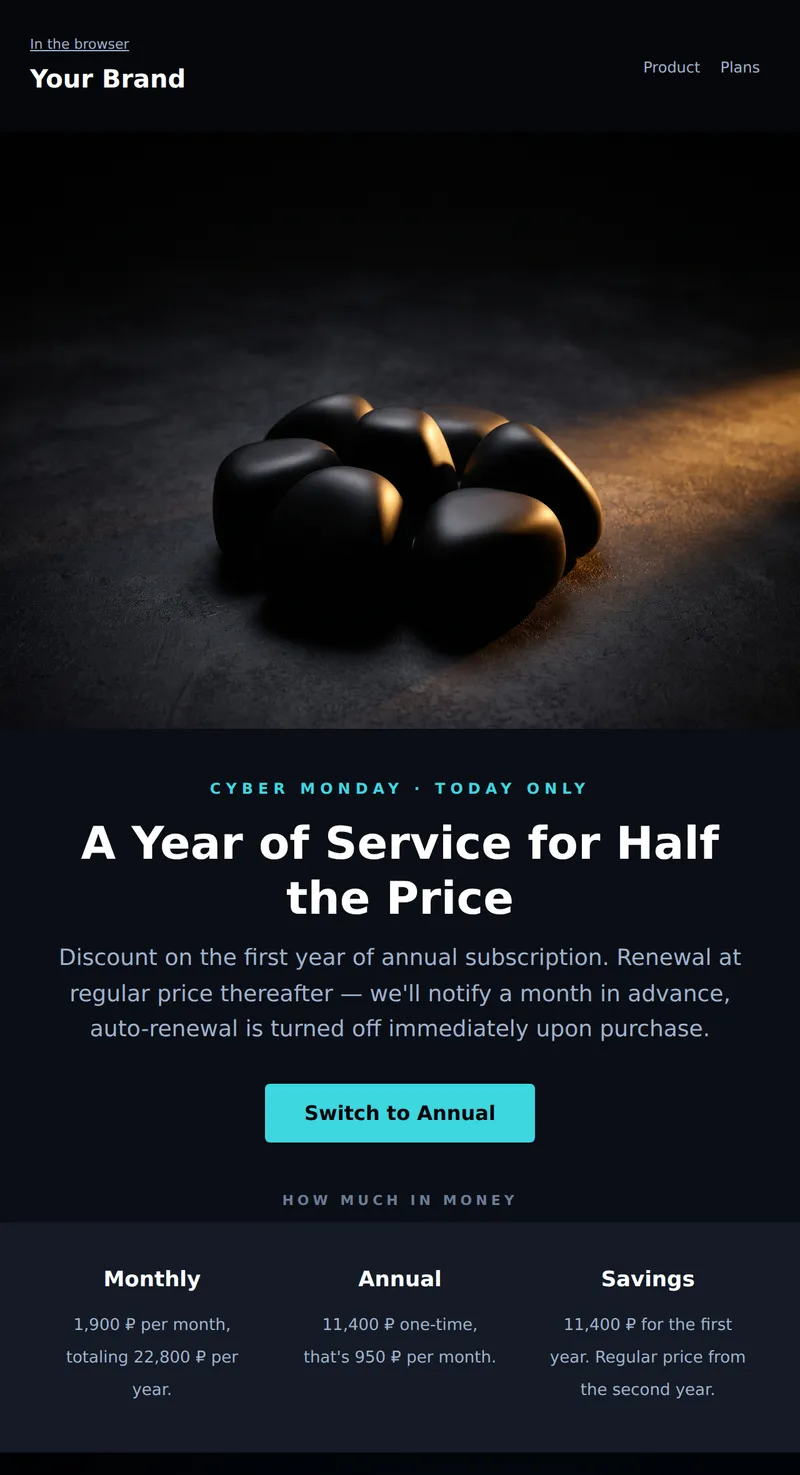 Cyber Monday: Annual Plan (SaaS)