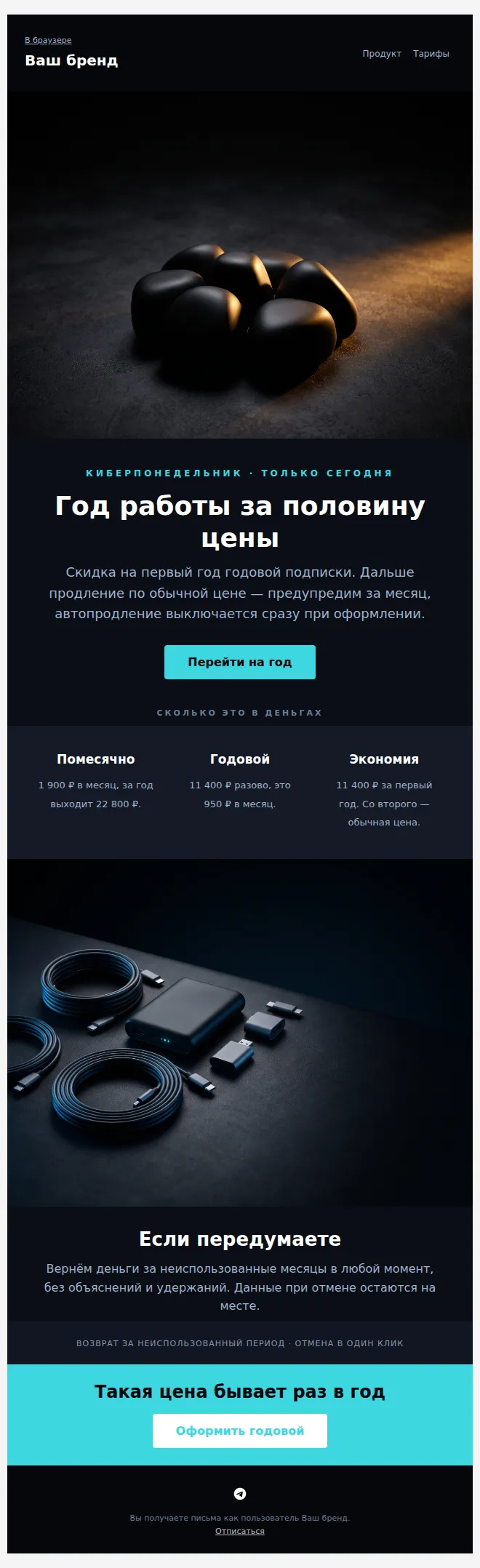 Киберпонедельник: годовой тариф (SaaS)
