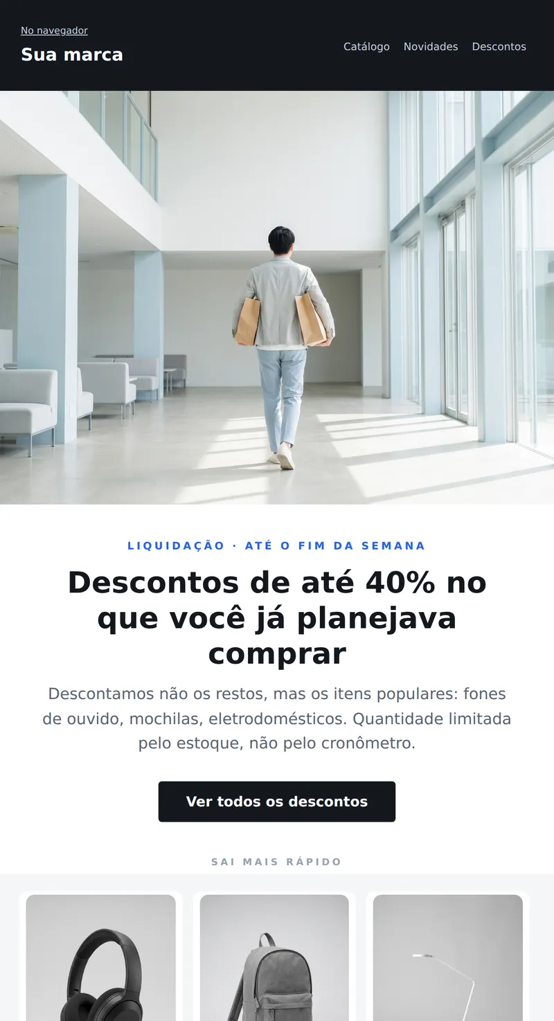 Promoção: liquidação (loja online)