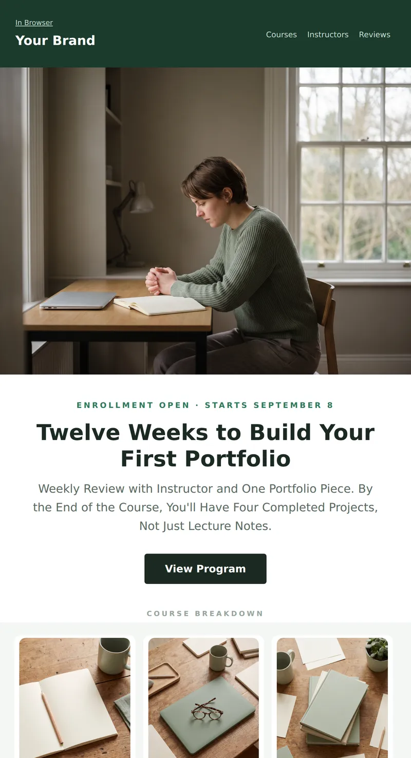 Promo: Course Launch, Large Banner (Courses)
