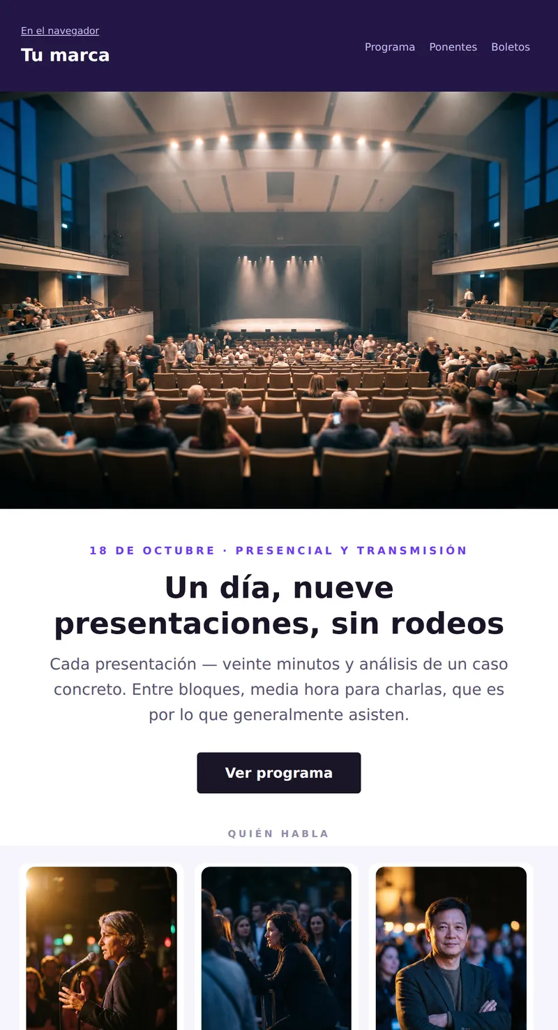 Promo: anuncio de evento, gran banner (eventos)