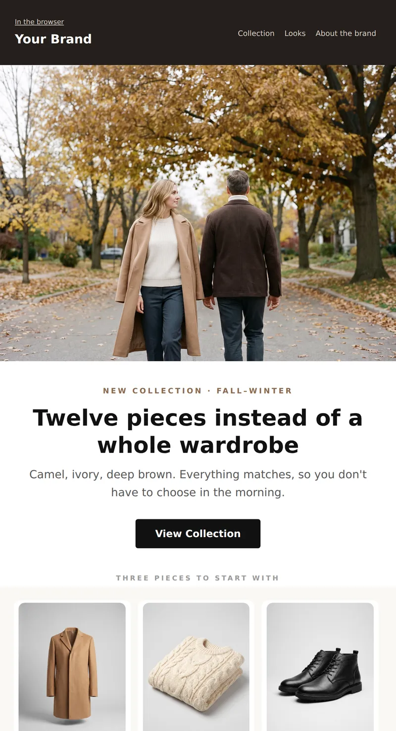 Promo: New Collection (Fashion, Adult Audience)