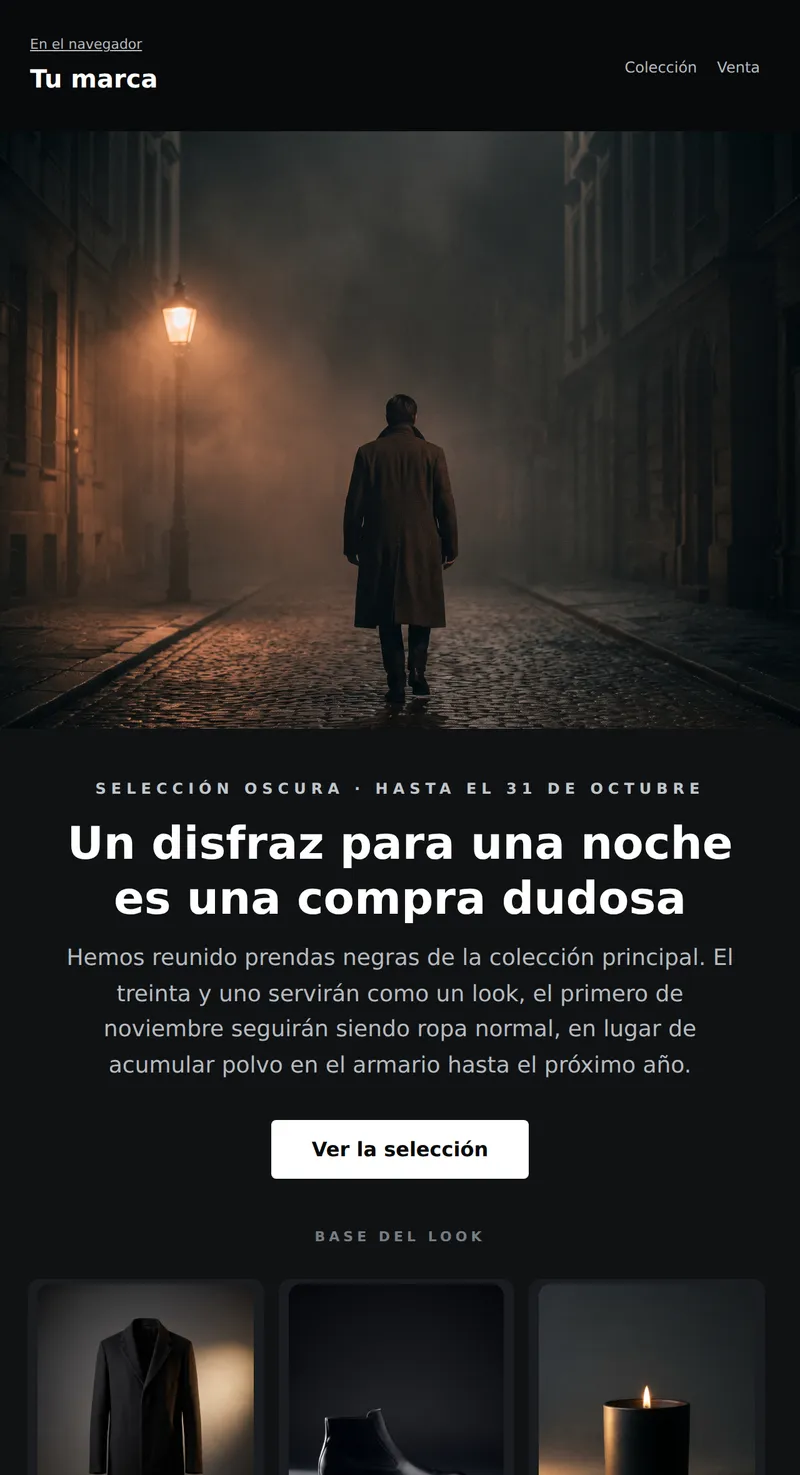 Halloween: armario oscuro (moda)