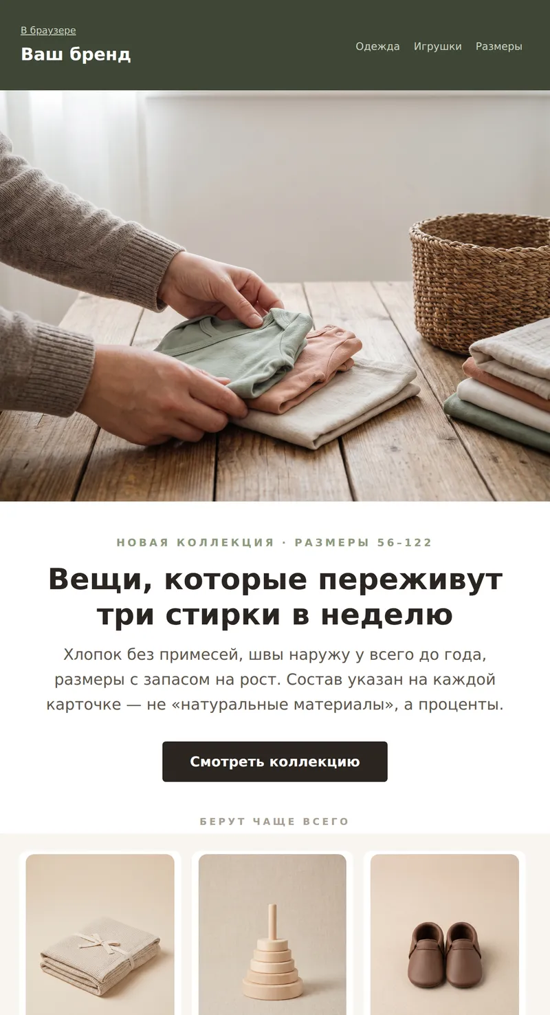Промо: новая коллекция (товары для детей)