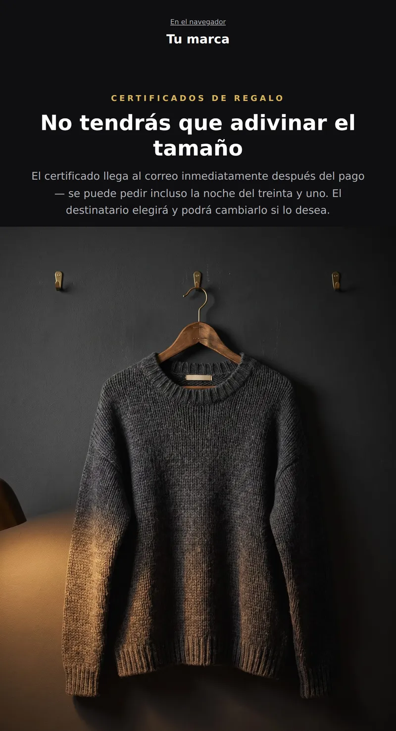 Navidad: correo oscuro (moda)