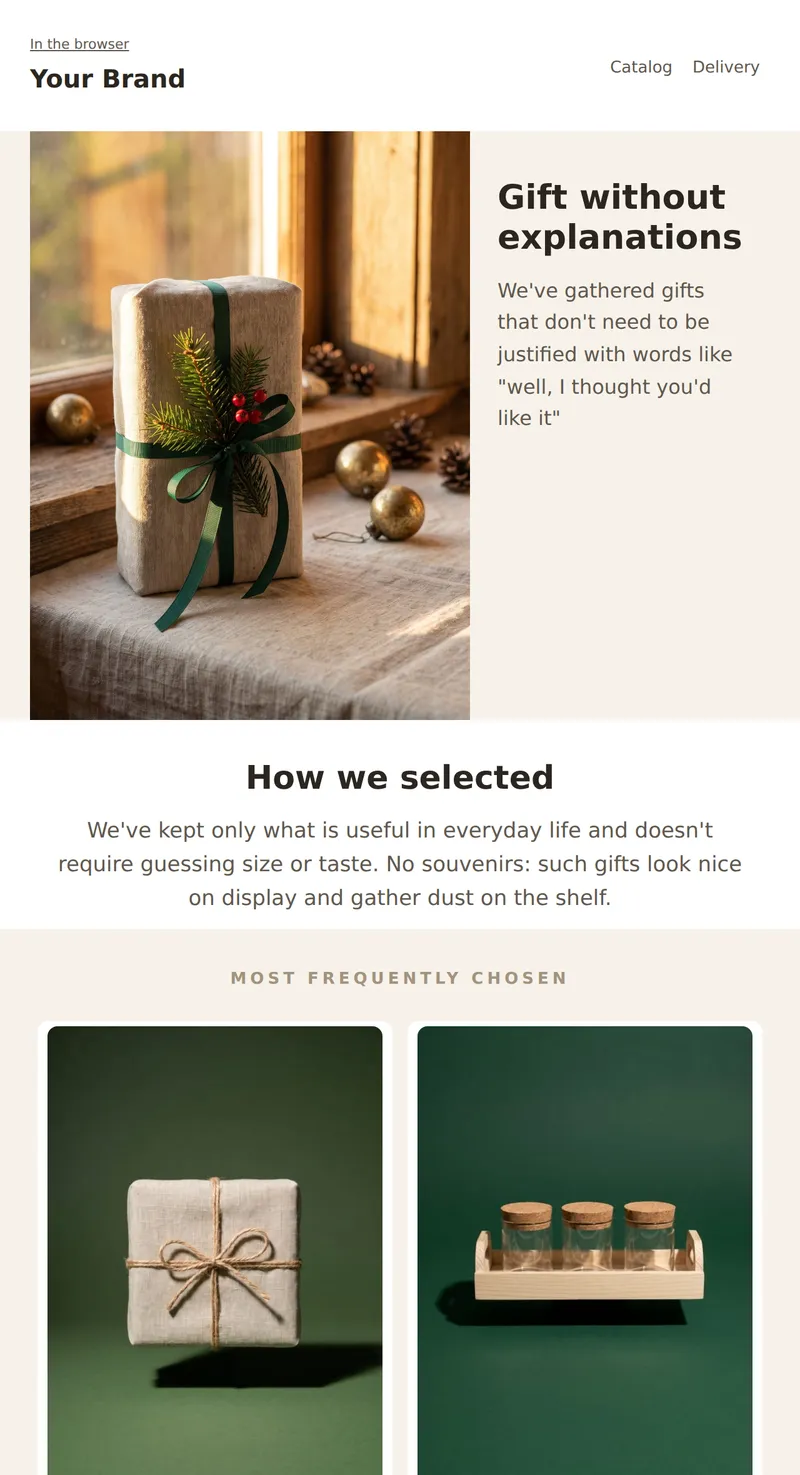 The holidays: asymmetry (gifts)