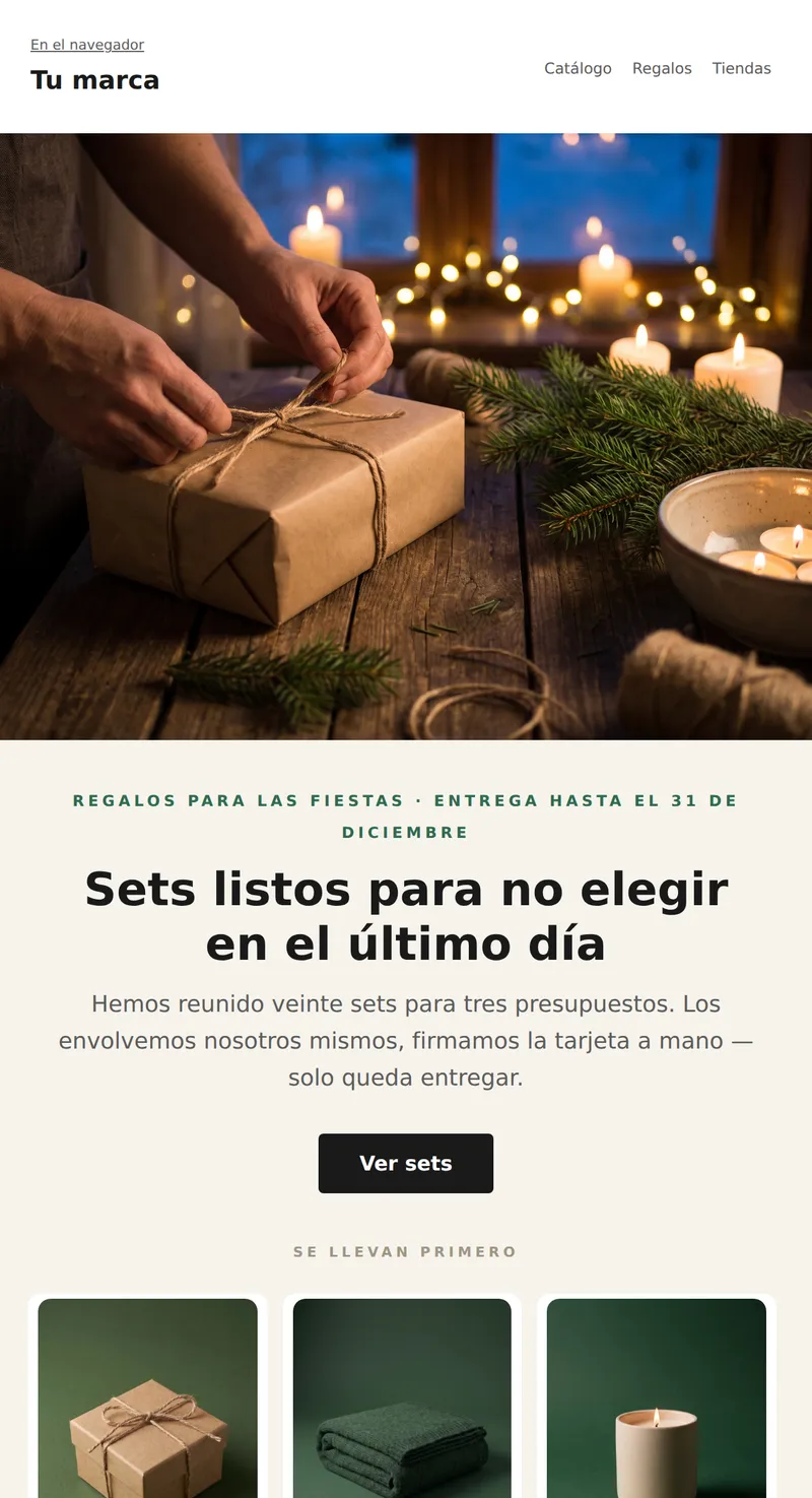 Año Nuevo: regalos para las fiestas (retail)