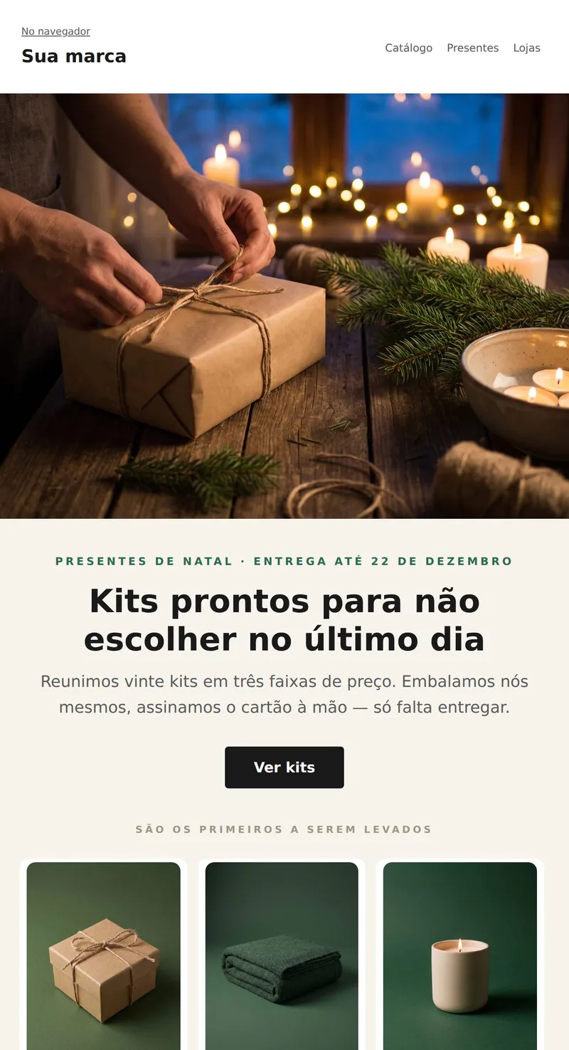 Ano Novo: presentes para as festas (varejo)