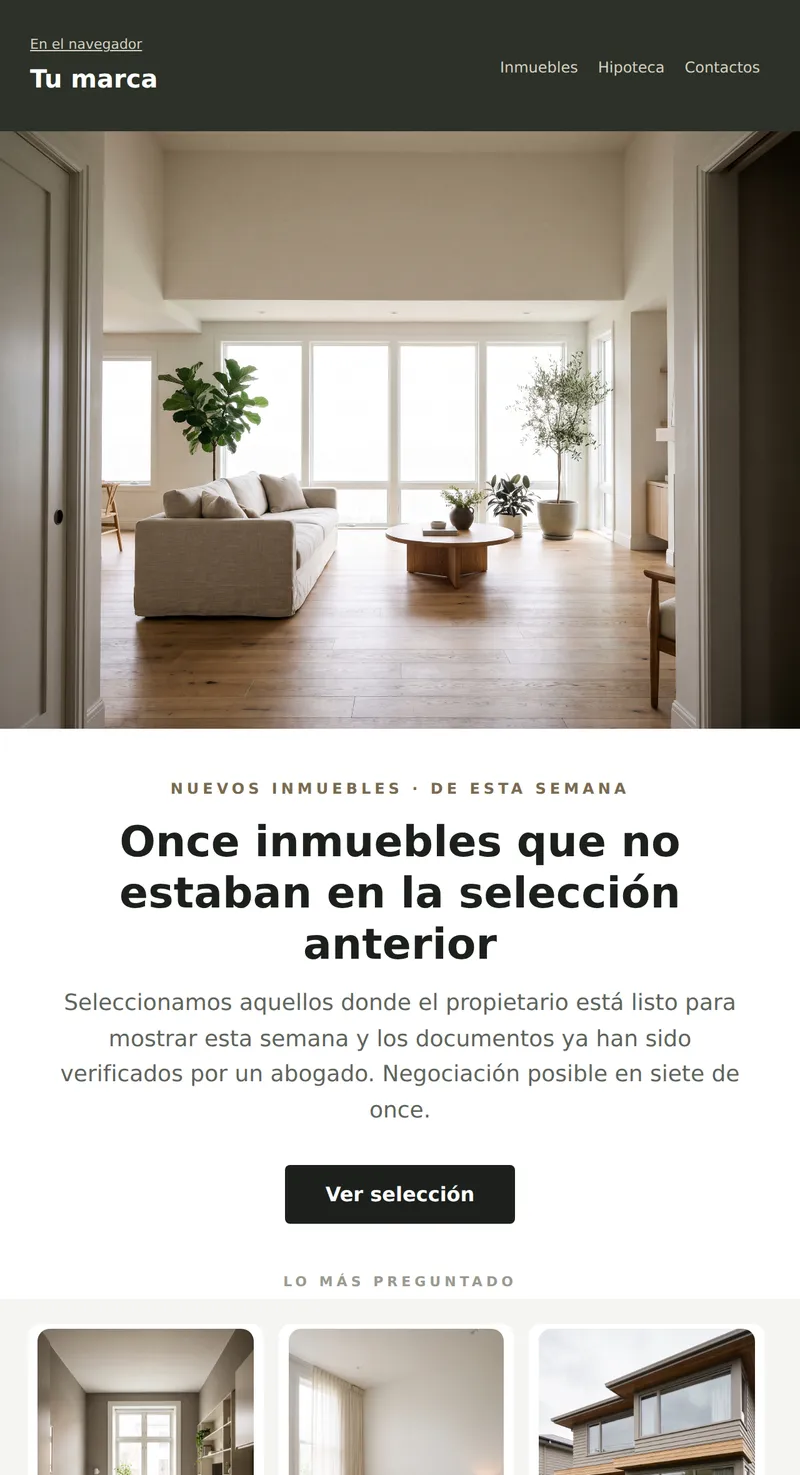 Promoción: nuevos inmuebles, gran banner (bienes raíces)