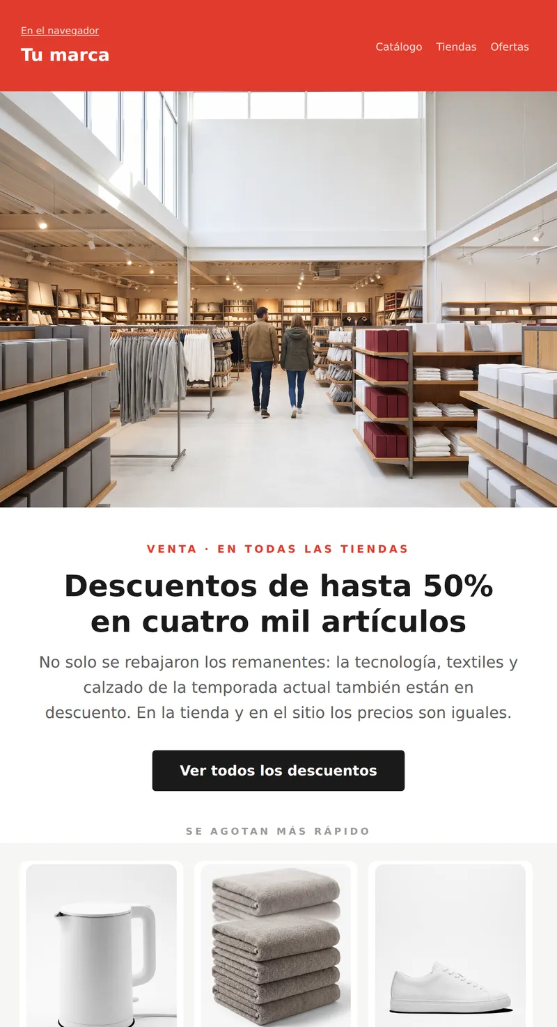 Promoción: venta en tiendas, gran banner (retail)