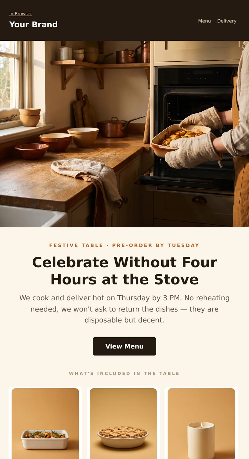Thanksgiving: Festive Table (Food Delivery)