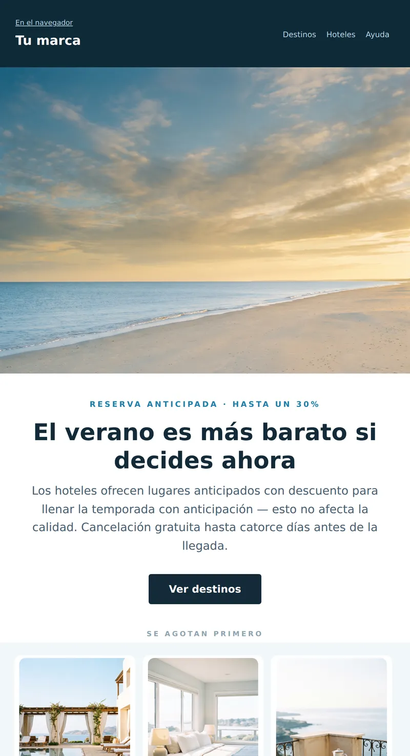 Promoción: reserva anticipada (turismo)