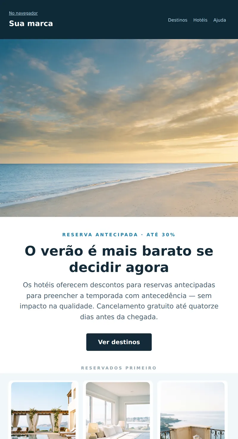 Promoção: reserva antecipada (turismo)