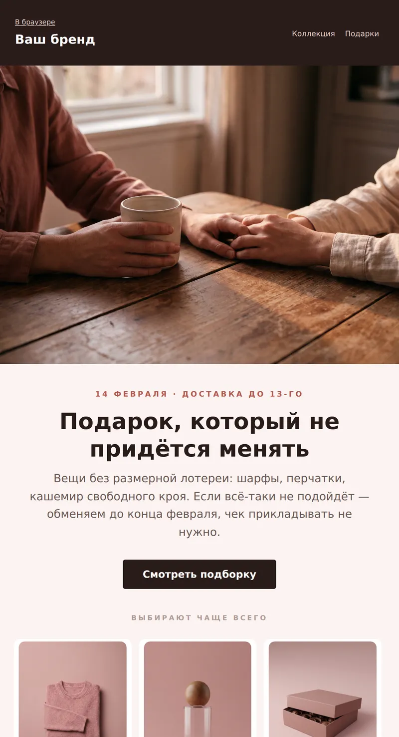 День влюблённых: подарок вдвоём (мода)