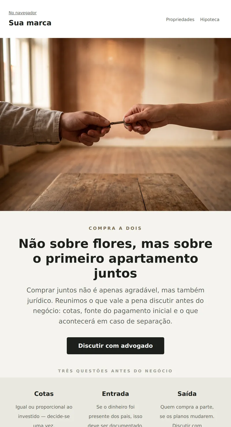 Dia dos Namorados: primeira casa juntos (imóveis)
