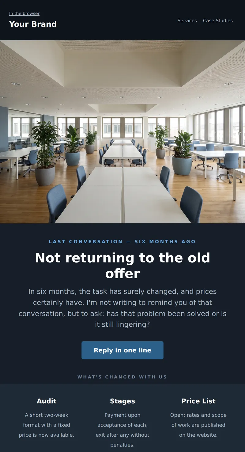 Reactivation: Contact Has Gone Cold (B2B)