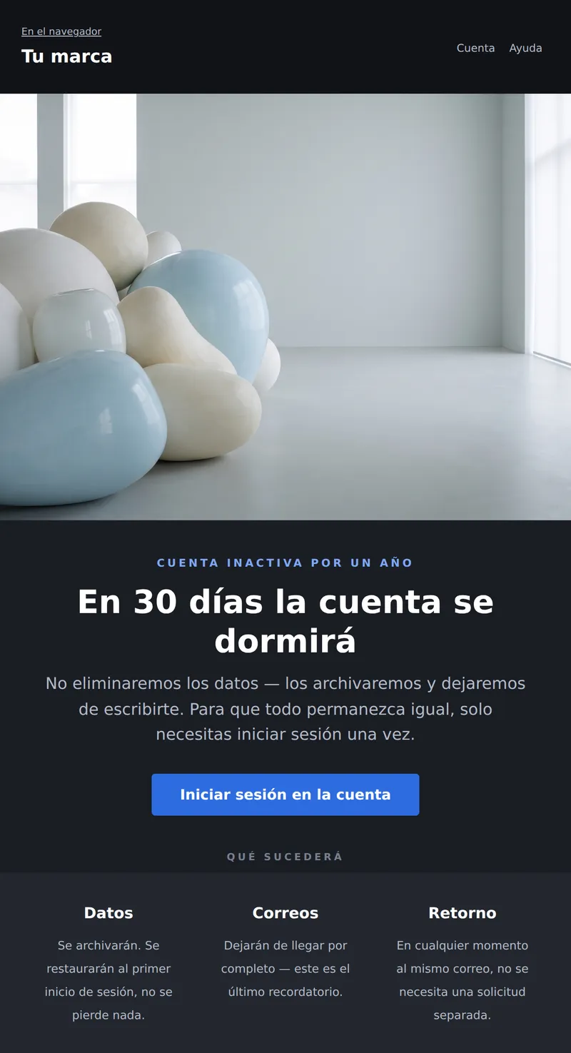 Tu cuenta está inactiva (universal)