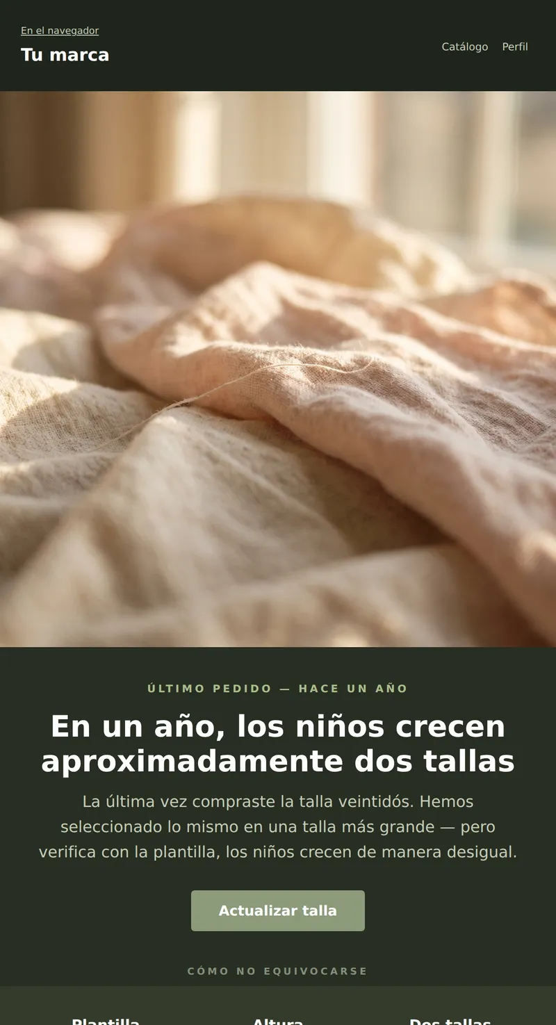 Reactivación: el niño ha crecido (productos para niños)